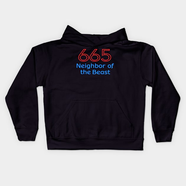 665 Neighbor of the Beast Kids Hoodie by RavenWake